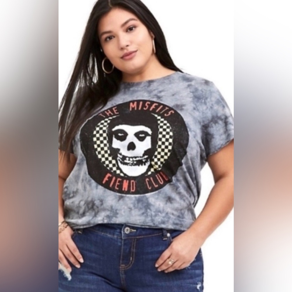 TORRID Misfits Distressed Tie Dye Shirt